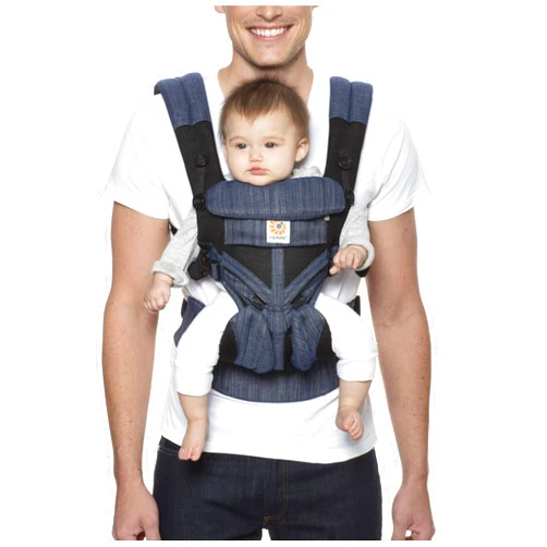 Ergobaby Omni 360 All-Position Baby Carrier for Newborn to Toddler with Lumbar Support & Cool Air Mesh (7-45 Lb), Indigo Weave