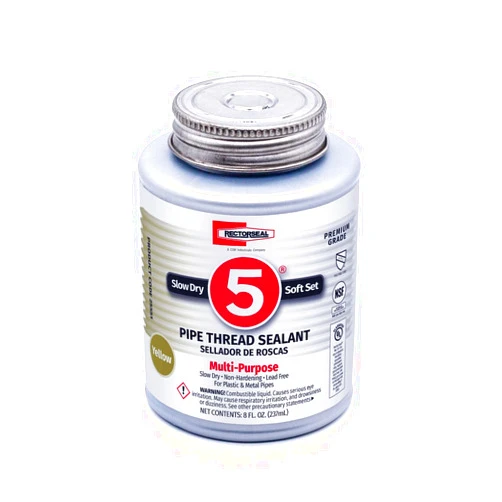 Rectorseal 25551 8-Ounce No. 5 Pipe Thread Sealant , Yellow