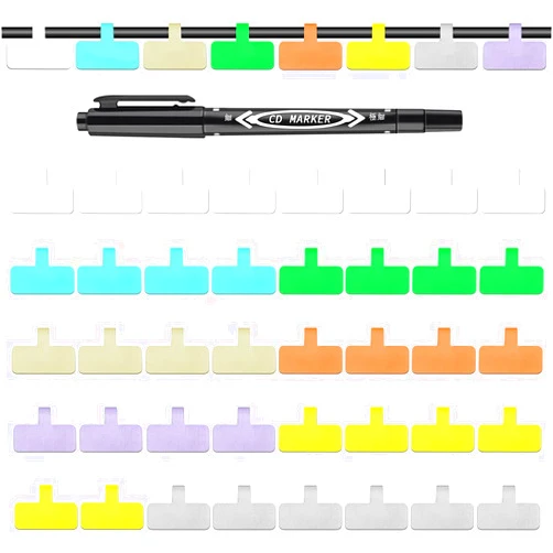 HASA zone 40 Pack Write On Cable Labels, HASA zone Multicolor (8 Colors) Wire Labels, Hook and Loop Cord Labels, Cable Tags for Cable Management and Easy Identification
