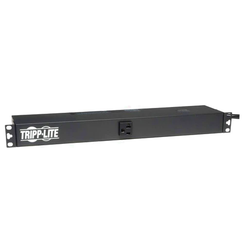 Tripp Lite Basic PDU, 20A,13 Outlets (5-15/20R), 120V, 5-20P Input, 15 ft. Cord, 1U Rack-Mount Power (PDU1220)