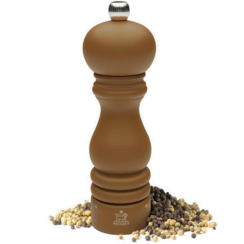 Peugeot Paris u'Select 7-inch Pepper Mill - Manual Rock Pepper Mill with Adjustable Precision Grinding, Stainless Steel & Beechwood, Sustainable & Elegant Kitchen Tool - NEW 2024 Color (Mocha)