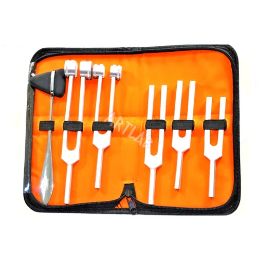 Cynamed 6 pcs Tuning Fork C128 C 512 C256 C1024 + Reflex Percussion Taylor Hammer Penlight (CYNAMED)