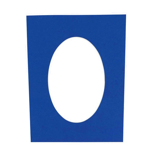 Poster Palooza 16x20 Mat Bevel Cut for 13x16 Photos - Precut Bottle Blue Oval Shaped Photo Mat Board Opening - Acid Free Matte to Protect Your Pictures - Bevel Cut for Family Photos, Pack of 1 Matboard