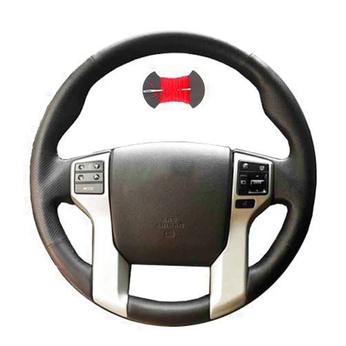 O SHI CAR Microfiber Leather car Steering Wheel wrap for Toyota Tacoma 2012-2023 / Tundra 2014-2021/ Toyota 4Runner 2010-2024/ Sequoia 2014-2022 Accessories Hand Sewing