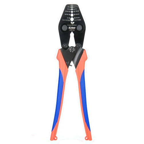 iCrimp Wire Rope Crimping Tool with Built-in Cutter for Cable Railing, Hand Swaging Tool for 1/32~1/8-inch Aluminum Oval Sleeves,Double Barrel Ferrules