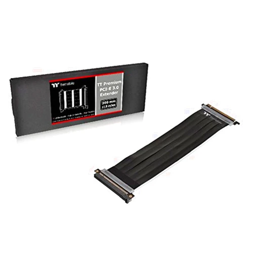 Thermaltake AC-045-CN1OTN-C1 TT Premium PCI-E x16 3.0 Extender Riser Cable 300mm Graphic Cards Black