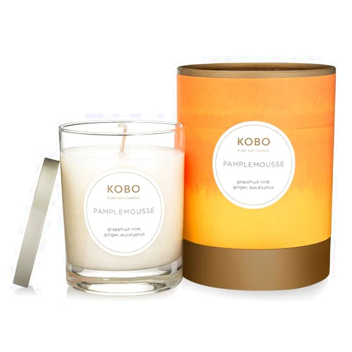 KOBO Pamplemousse Candle (11 oz) | | 100% Pure Soy Candle | All Natural Scented Candle, Hand-Poured in USA | 80 Hour Long Burning Candles | Scented Candles for Home