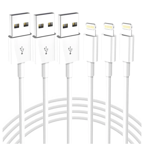 DFLASHS iPhone Fast Charging Cable [Apple MFi Certified] 3-Pack 6FT Lightning to USB Cable iPhone Charger Cord Compatible with iPhone 14 13 12 11 Pro Max XR XS X 8 7 6 Plus SE iPad and More 6FT