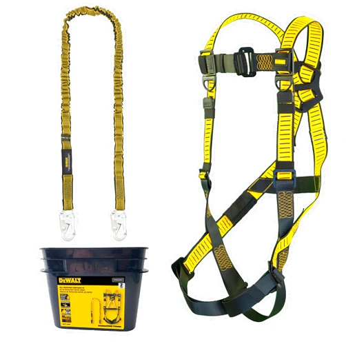 DEWALT Fall Protection Compliance kit with, D1000 Harness, 5 Point Adjustment with Pass-Thru Chest and Leg Buckles