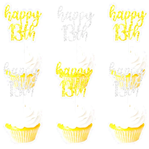Lisimy Happy 13th Cupcake Topper