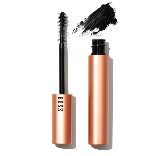 Bossy Cosmetics Extremely Bossy By Nature Bossy Cosmetics Mascara for Grande Volume & High Length, Provides Instant Lash Lift, Unique Wand for Eye Makeup Control & Volume, Vegan, Cruelty Free (ONYX-BLACK)