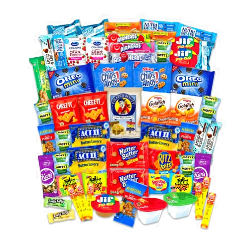 The LakeHouse Snacks Variety Pack for Adults Kids Students - 60 Count Sweet and Salty - Inmates Soldiers Men Women - Camp Care Package Gift Basket - College Treats, Office Snacks, Snack Packs by The LakeHouse