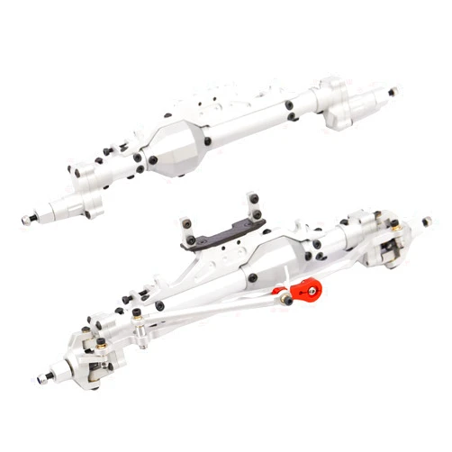 RZXYL Aluminum Front and Rear Portal Axle Set for Axial Wraith 90018 90048 90053 90018 90020 90045 90056 RR10 RC Crawler 1/10 Model Car Upgrade (Silver)