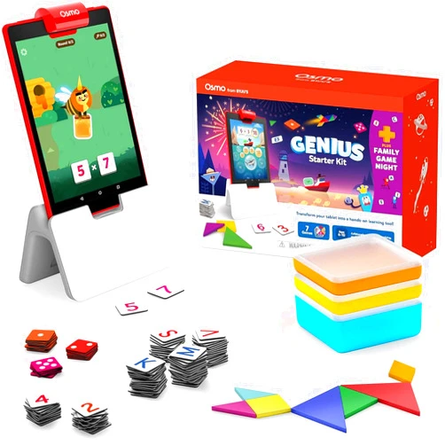 Osmo - Genius Starter Kit for Fire Tablet - 7 Educational Learning Games - Ages 6-10 - Math, Spelling, Creativity & More - STEM Toy Gifts for Kids, Boy & Girl (Fire Tablet 7 Games)