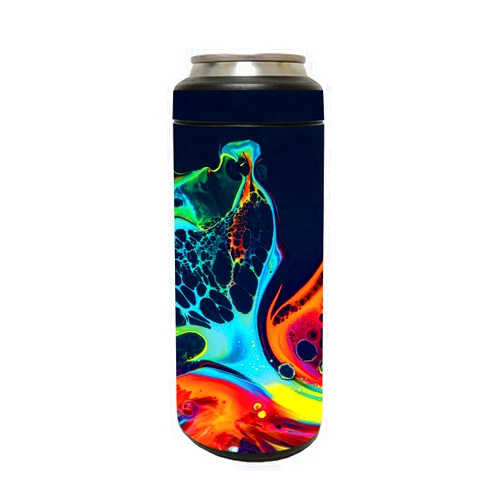 MIGHTY SKINS MightySkins Skin Compatible with YETI Rambler 12 OZ Colster Slim Can - Color Splash | Protective, Durable, and Unique Vinyl Decal wrap Cover | Easy to Apply and Change Styles | Made in The USA