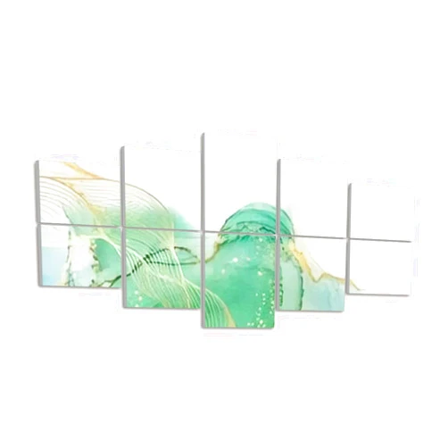 AT5ZR4PD Acoustical Soundproof Wall Panels Marble Green Watercolor Wave Dusty Grey Emerald Alcohol Ink Drawing Self-Adhesive Art Acoustic Panels Reduce Room Echo Reverberation Acoustic Treatment Wall Decor