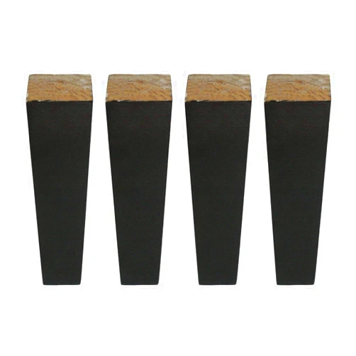 Vvlo 6x20x3.8CM Furniture Leg Wooden Furniture Feet Cabinet Table Feet with Iron Pad Gasket Screws
