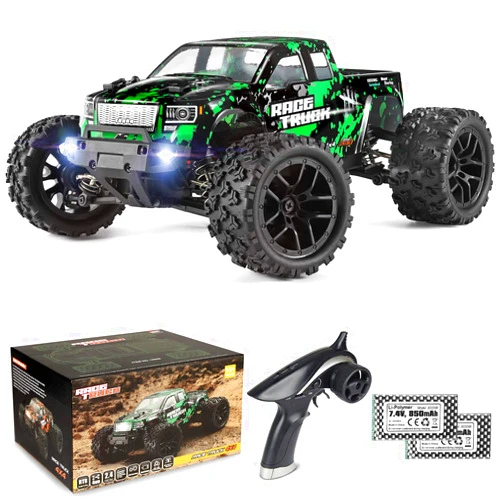 HAIBOXING 1:18 Scale All Terrain RC Car 18859, 36 KPH High Speed 4WD Electric Vehicle with 2.4 GHz Remote Control, 4X4 Waterproof Off-Road Truck with Two Rechargeable Batteries