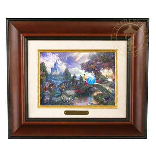 Thomas Kinkade Disney Cinderella Wishes Upon a Dream Brushwork (Burl)
