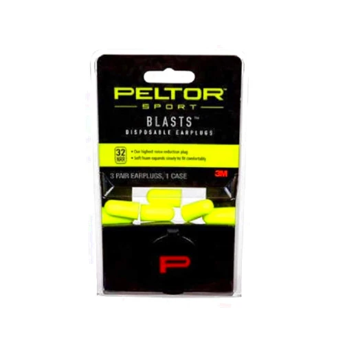 Peltor AEARO EAR AO SAFETY EAR BLASTS DISPOSABLE EAR PLUGS NRR: 33dB / Pk: Blister Card / Ct: 3 pr