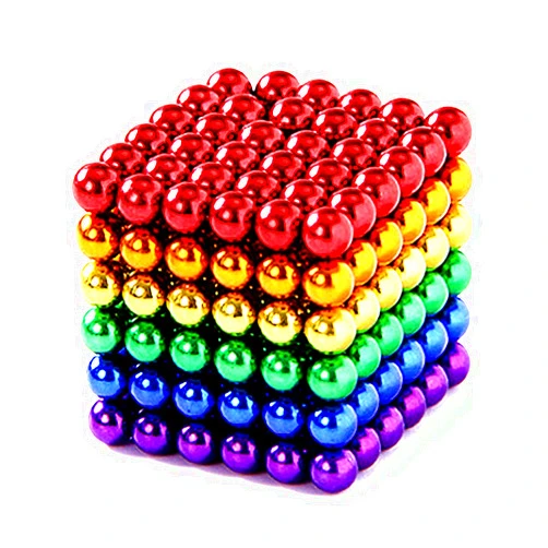 RQW Magnet-Ball Gift 216PCS Iron Ball Shape Magnetic-Balls Fun Gadget Office Leisure Toys Creative Imagination Bead Jigsaw Toy Puzzle Decompression Building Block(3MM-Colorful)