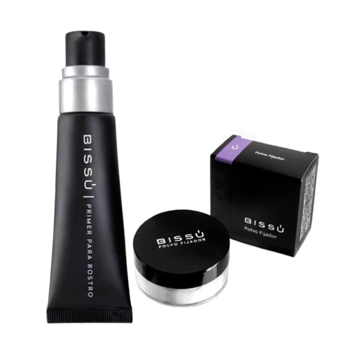 Beetbul Bissú Face Kit: Silky Primer (27.5 ml) & Setting Powder (8g) - Oil-Free, Fragrance-Free, with Hyaluronic Acid & Jojoba Oil for a Matte Finish