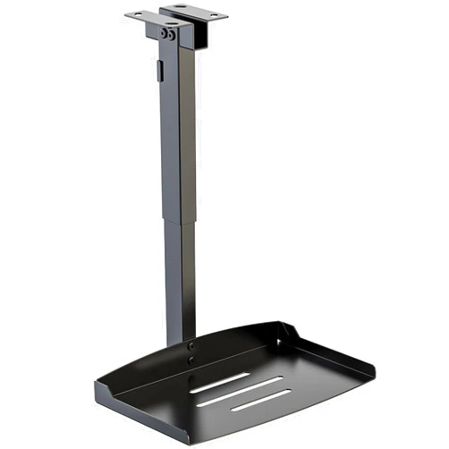 WALI Projector Ceiling Mount Tray，Projector Wall Mount Holds up to 22lbs，Height Adjustable Universal Projector Mount 22.76-30.24 inches, No Hole Installation, Hidden Cable Routing, Black(PM-005-B)