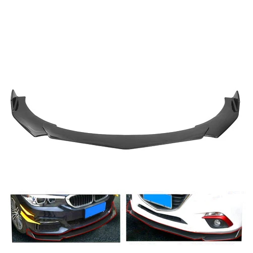NDNCZDHC Car Front Lip Spoiler, 3Pcs Universal Front Bumper Lip Spoiler Splitter Protector Guard Body Trim Adjustable Angle 3‑Stage