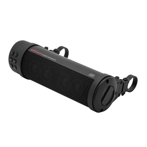 Kuryakyn 2720 MTX Road Thunder Weather Resistant Motorcycle Sound Bar Plus: 300 Watt Handlebar Mounted Audio Speakers with Bluetooth, USB Power Charger, Satin Black