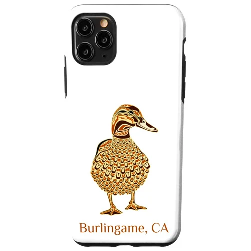 Burlingame CA Mallard Duck Lover Native American iPhone 11 Pro Max Burlingame CA Mallard Duck Bird Lover Native American Style Case