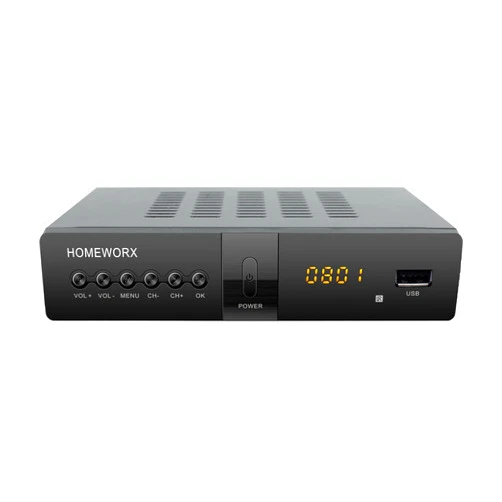 Mediasonic 2024 Version Digital TV Converter Box, ATSC Digital Converter Box with TV Tuner, TV Recording, USB Multimedia Function, 1080P HDMI Output, Metal Case, Clear QAM, by Mediasonic HomeWorx (HW250STB)