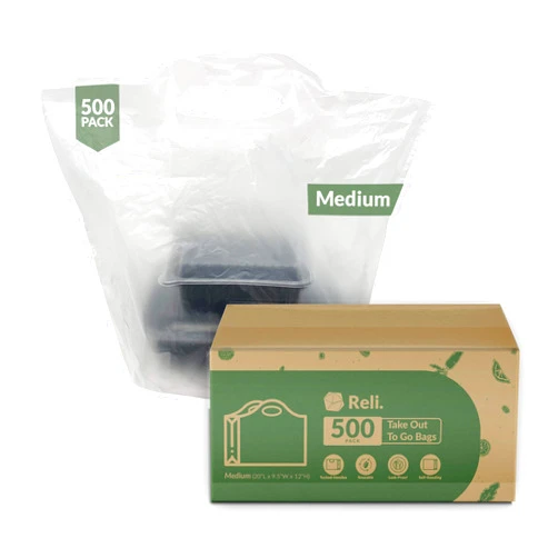 Reli. Take Out/To Go Bags (500 Count Bulk) (Medium 20