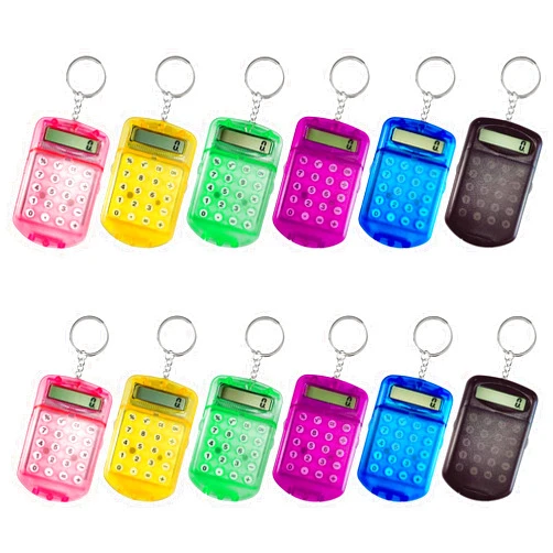Cryptolux 12Pcs Mini Calculator Keychain Portable Pocket Small Calculator,Suitable for Students at School and at Home