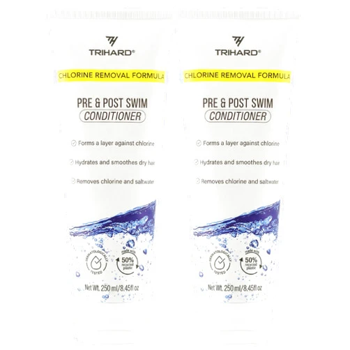 TRIHARD Chlorine Defense Swim Conditioner, Protect and Hydrate Hair from Pool and Ocean, Chlorine and Saltwater Pre and Post Swim Hair Protection, Hydrating Conditioner for Swimmers