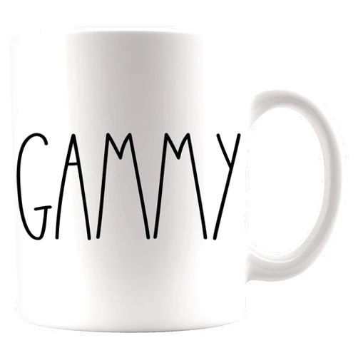 Generic Gammy Rae Dunn Style Coffee Cup - Gammy Mug - Rae Dunn Inspired - Mother Day Coffee Mug - Family Coffee Mug For Birthday Mug - Best Gammy Ever Coffee Cup 11oz White MUG-SUYFVIWX7K-11oz