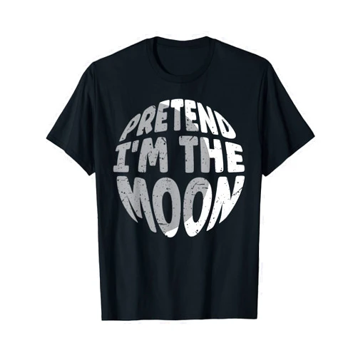Astronomy Geek Matching Couple Family Astronomy T Pretend I'm The Moon Funny Lazy Matching Halloween Costume T-Shirt