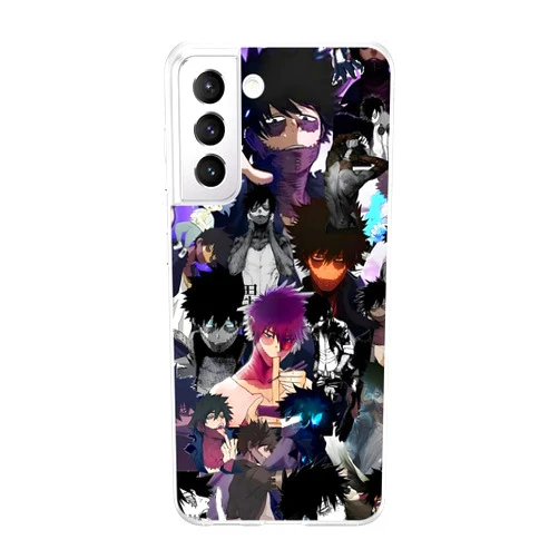 NIKKHO Phone Case for Samsung Galaxy S21 Anime Class A Dabi Color(07) Soft Clear TPU Rubber Transparent Shockproof Ultra-Thin Full-Body Crystal Protective Case Cover