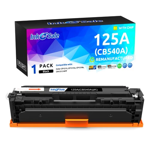 INK E-SALE 1 Pack Remanufactured Toner Cartridge Replacement for HP 125A CB540A Canon 116 Black Toner for HP Color LaserJet CP1215 CP1515n CP1518ni CM1312 CM1312nfi MFP CP1513n CP1514n Printer