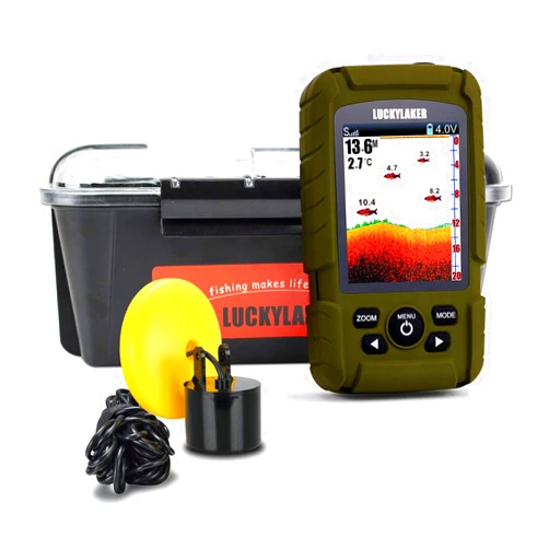 LUCKY Water Depth Fish Finders Waterproof Portable Fishing Fish Finder Display Handheld Ice Fishing Finder Sonar Sensor Transducer for Boat Kayak Sea Fishing