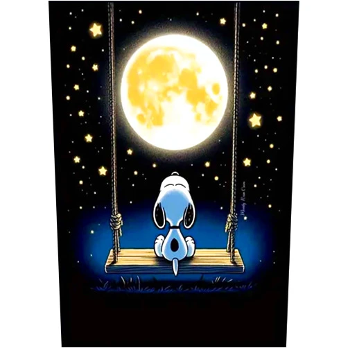 SHICERNHJ Moon Astral 5D Diamond Painting Kits For Adults ,Animals Dogs Play On Swings Diamond Art Kits For Adults Beginner,DIY Full Drill Round Gem Art With Diamond Dots Suitable Home Wall Decor 12x16inch