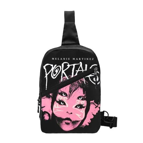 JKSISNIXK Melanie Great Artist Martinez Crossbody Bag Handbag Sling Bag Adjustable Shoulder Bag Hiking Daypack Convenient Chest Package Foldable Multipurpose Daypack, Black