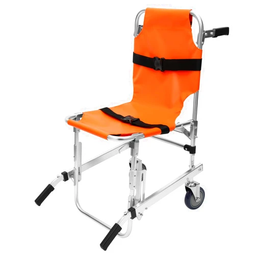 REBaiYU Transfer Stair Chair Lift Assist Devices Aluminum Light Weight EMS Stair Lifts for Elderly, Stair Climbing Transport Wheelchair with Handrails and Adjustable Straps, Load 350LBS
