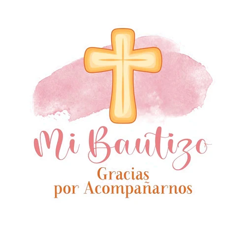 Adore By Nat Mi Bautizo Stickers by Adore By Nat – Christian Religious Thank You Labels for Baptism & Christening Party Favors, Gift Bags & Envelope Seals - Set of 50 (Pink)