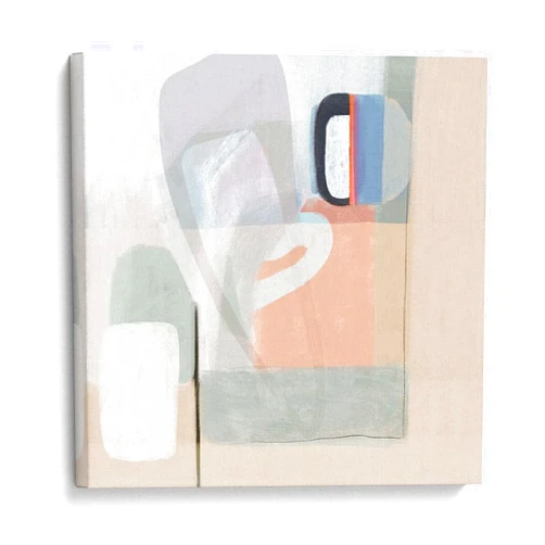 Canvas Lab Canvas Wall Art Decor Multiform I by the Artist Victoria Borges – Size: 14 x 14 in - Art subject: Abstract,Contemporary