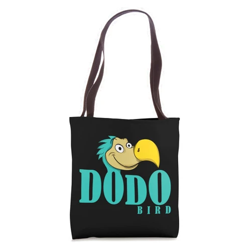 Dodo bird doudo flightless Mauritius agricultural Dodo Writing with Dodo Head Tote Bag