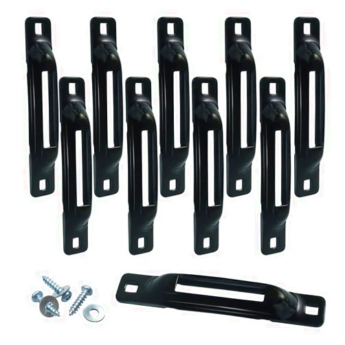 Lifgarfe 10pcs E-Track Single Slot Tie Downs E-Track Single Strap Tie Down Anchors Used as Tie Down Anchor Point for Trailers,Pickups,Vans,Trucks