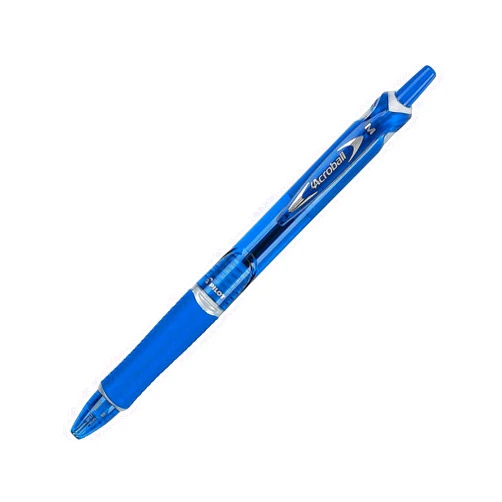 PILOT Acroball Colors Advanced Ink Refillable & Retractable Ball Point Pens, Medium Point, Blue Ink, 12-Pack (31811)