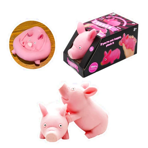 Miyeelove Squishy Toy Pink Pig Gifts for Kids Adults Popping Out Eyes Animal Squishies Anxiety Stress Relief Autism Disorders Funny Piggy Sensory Stress Toy for Girl Boy Women Girlfriend Birthday Party Favors