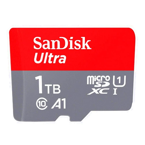 SanDisk 1TB Ultra microSDXC UHS-I Memory Card with Adapter - Up to 150MB/s, C10, U1, Full HD, A1, MicroSD Card - SDSQUAC-1T00-GN6MA [New Version]