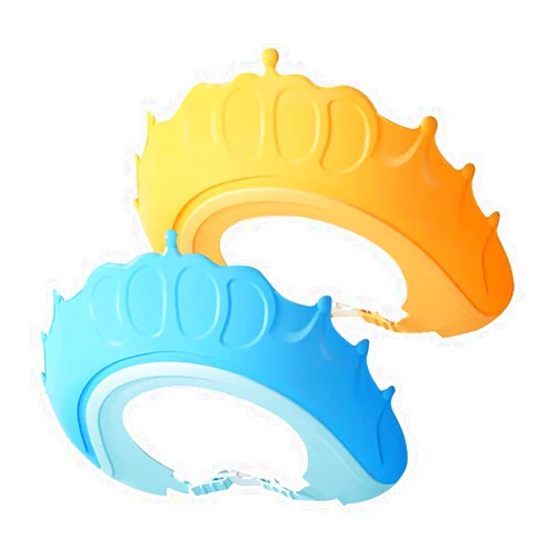 PandaEar Baby Shower Cap Hair Washing Hat| 2 Pack Waterproof Adjustable Silicone Bath Hat for Eye and Ear Protection| Cute Crown Shape